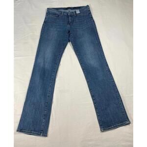 Banana Republic Premium Denim Jeans 30 Long Med Rise Straight leg Girlfriend Cut